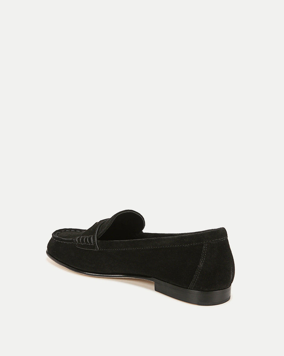 Veronica Beard Penny Suede Loafer - Black