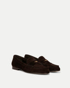 Veronica Beard Penny Suede Loafer - Espresso
