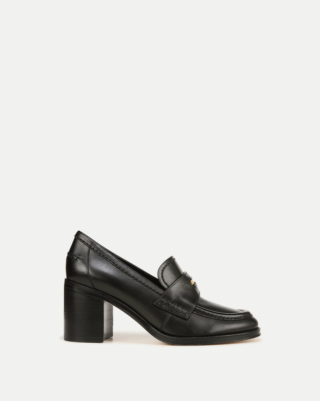 Penny Leather Loafer Heel | Veronica Beard