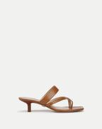 Veronica Beard Alanis Leather Sandal - Honey