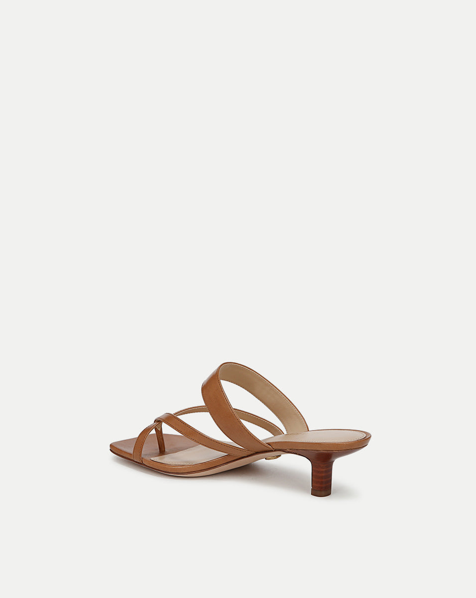 Veronica Beard Alanis Leather Sandal - Honey