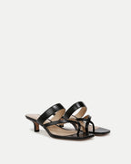 Veronica Beard Alanis Leather Sandal - Black