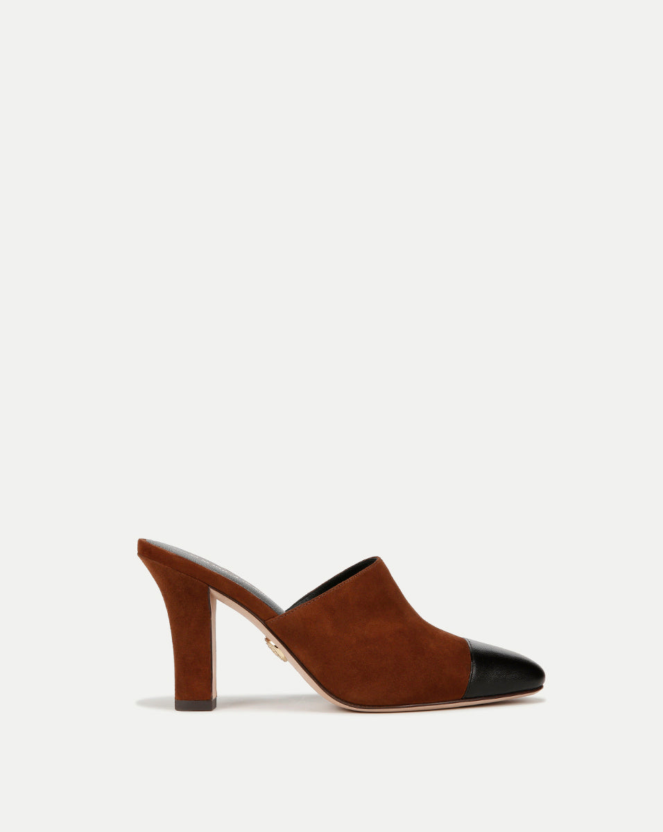 Carlotta Suede Mixed-Media Heel | Veronica Beard