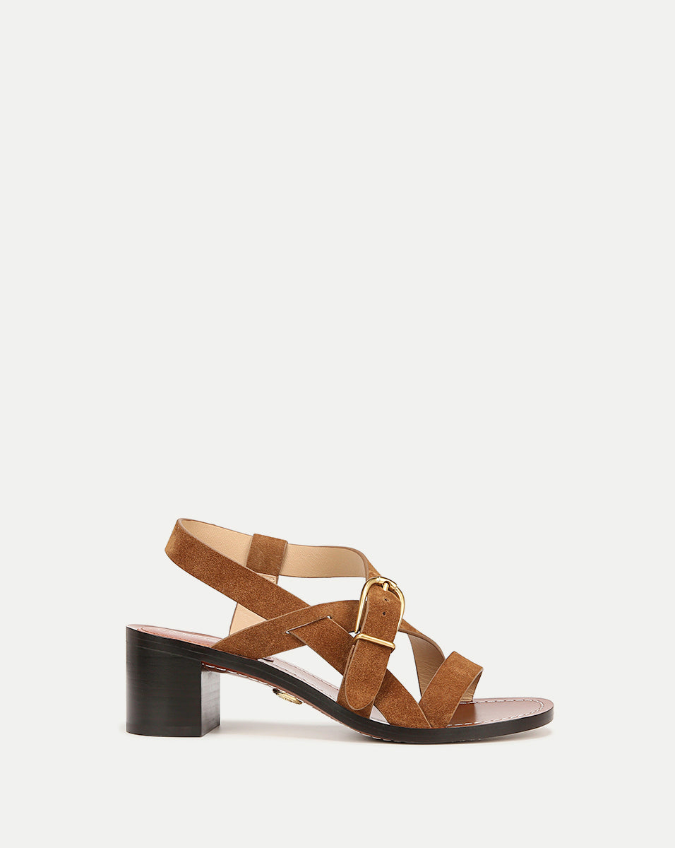 Etta Suede Sandal in Hazelwood | Veronica Beard