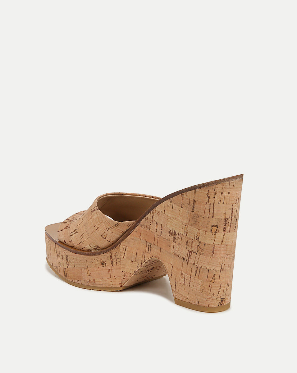 Paulita Natural Cork Wedge Sandal | Veronica Beard