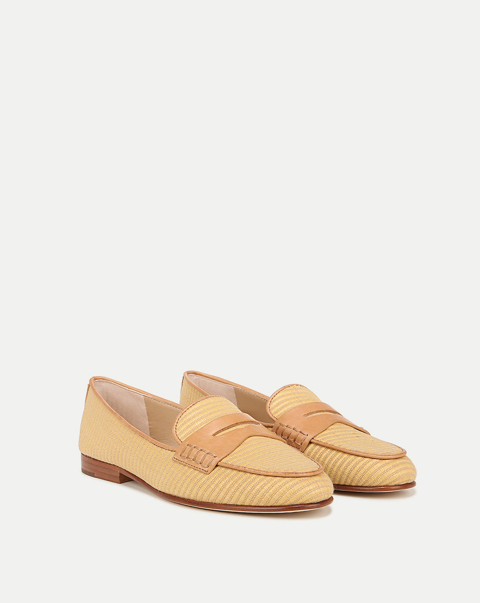 Raffia Penny Loafer | Veronica Beard