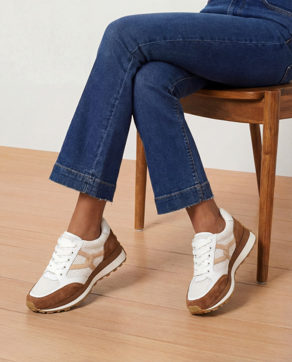 Veronica Beard Valentina Suede Sneaker - Chestnut/Lily