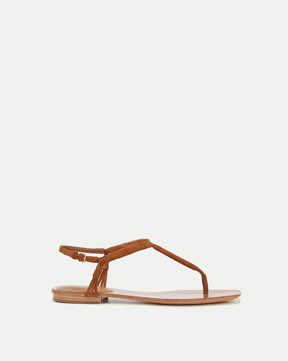 Amelia T-Strap Suede Sandal | Veronica Beard