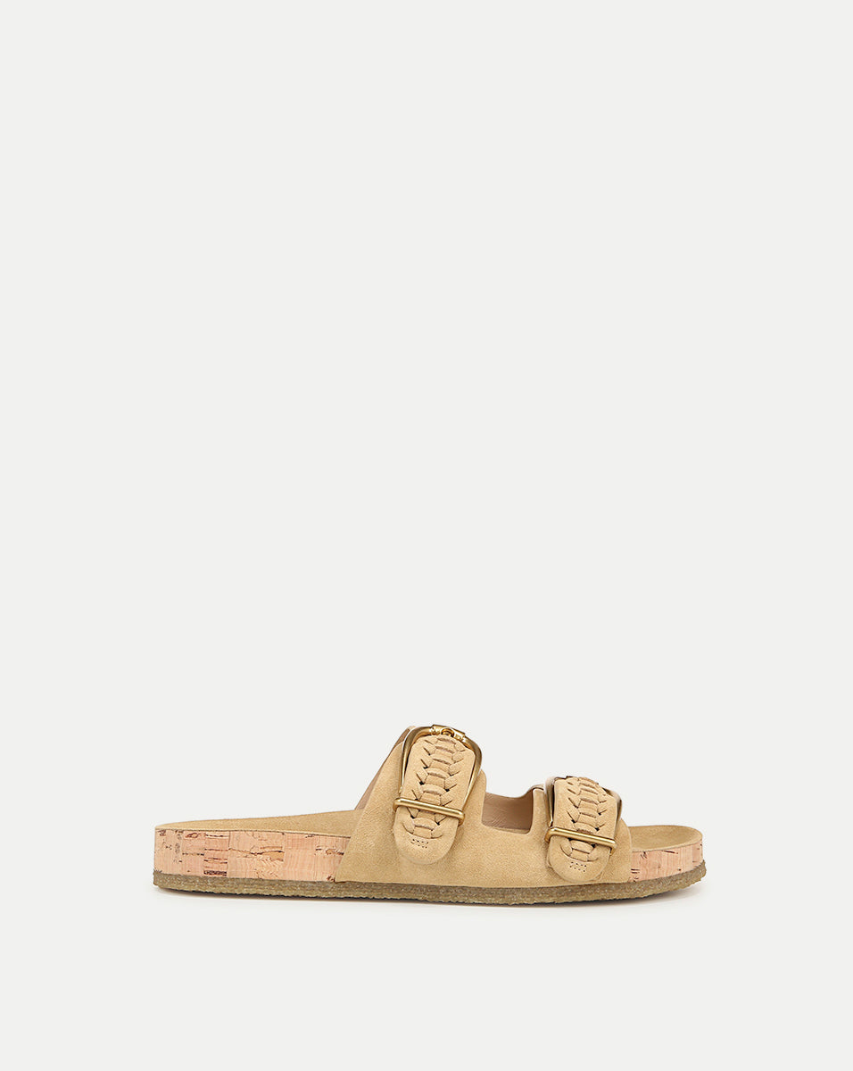 Paige Buckle Sandal in Desert | Veronica Beard