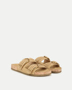 Paige Buckle Sandal in Desert | Veronica Beard