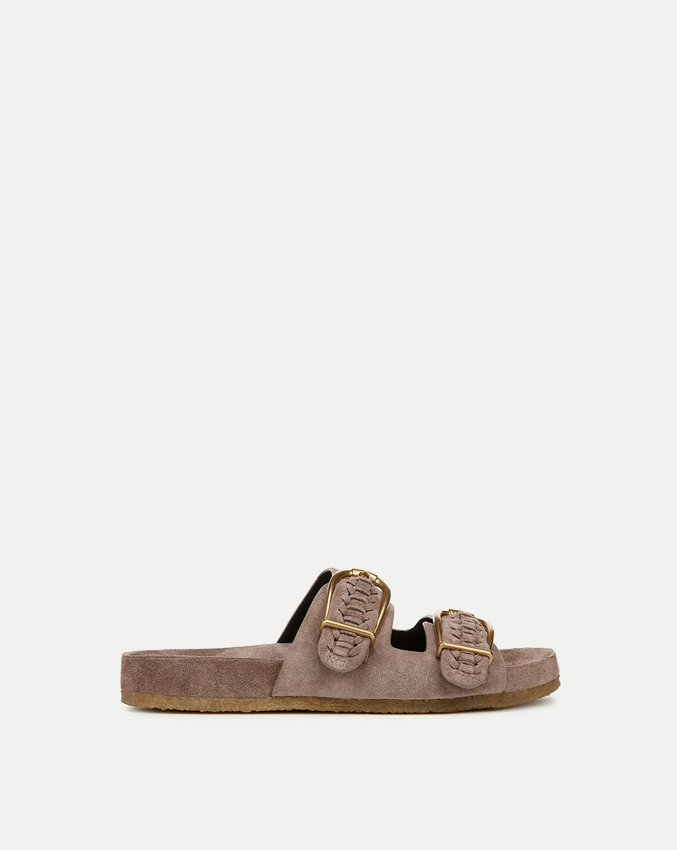 Paige Buckle Sandal in Taupe | Veronica Beard