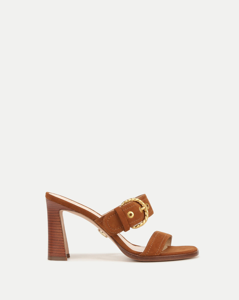 Margaux Suede Buckle Sandal| Veronica Beard