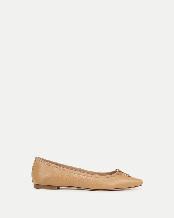 Catherine Leather Ballet Flat - Natural