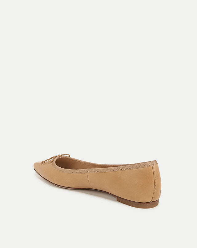 Catherine Leather Ballet Flat - Natural - 4
