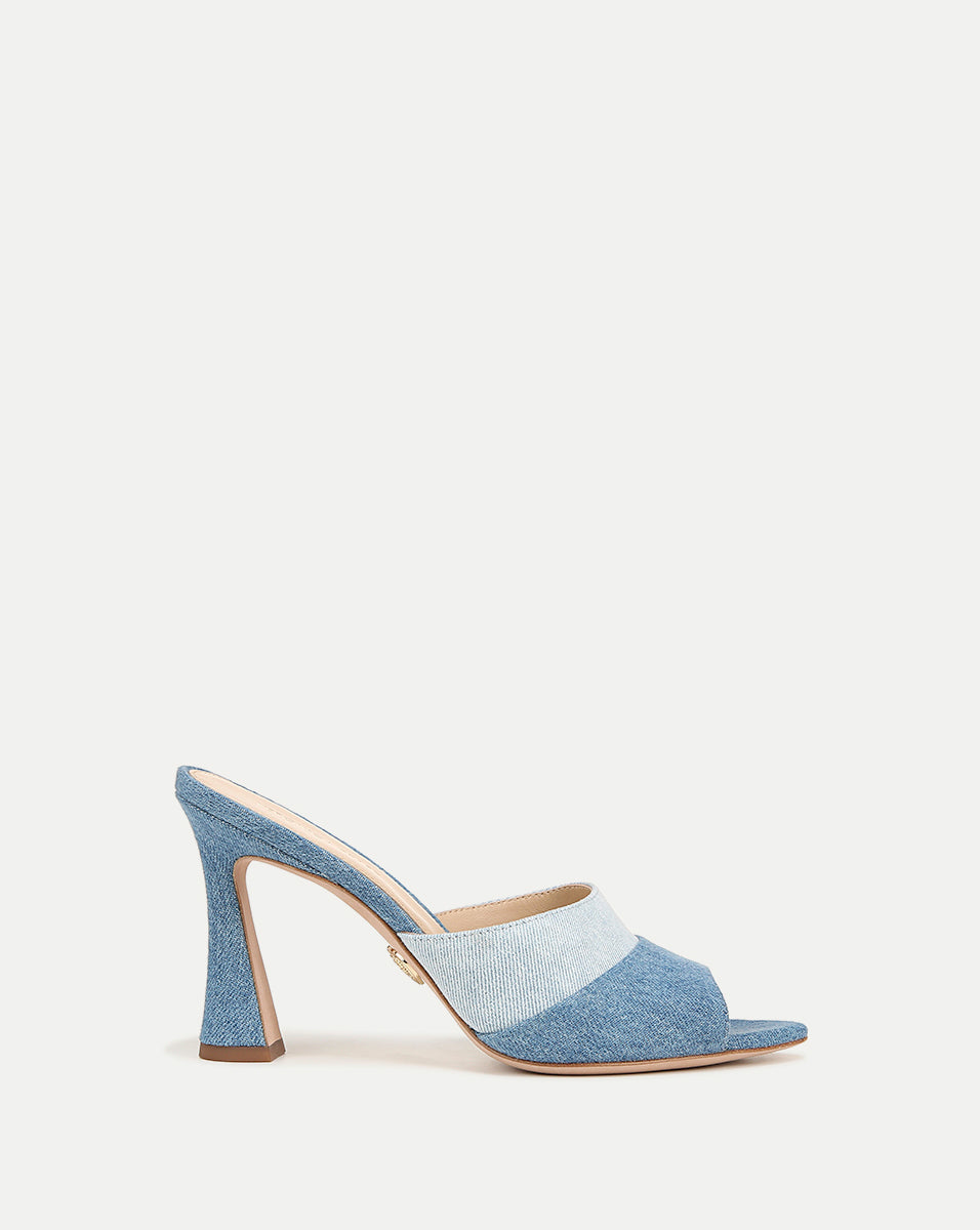 Thora Denim Mule in Blue | Veronica Beard