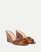 Veronica Beard Ellen Wedge Sandal - Caramel
