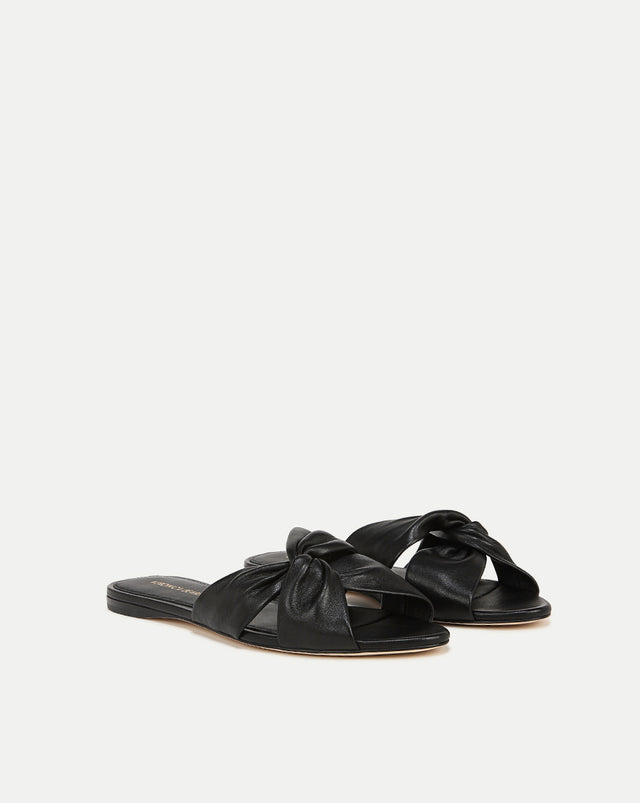 Seraphina Leather Twist Sandal - Black - 2