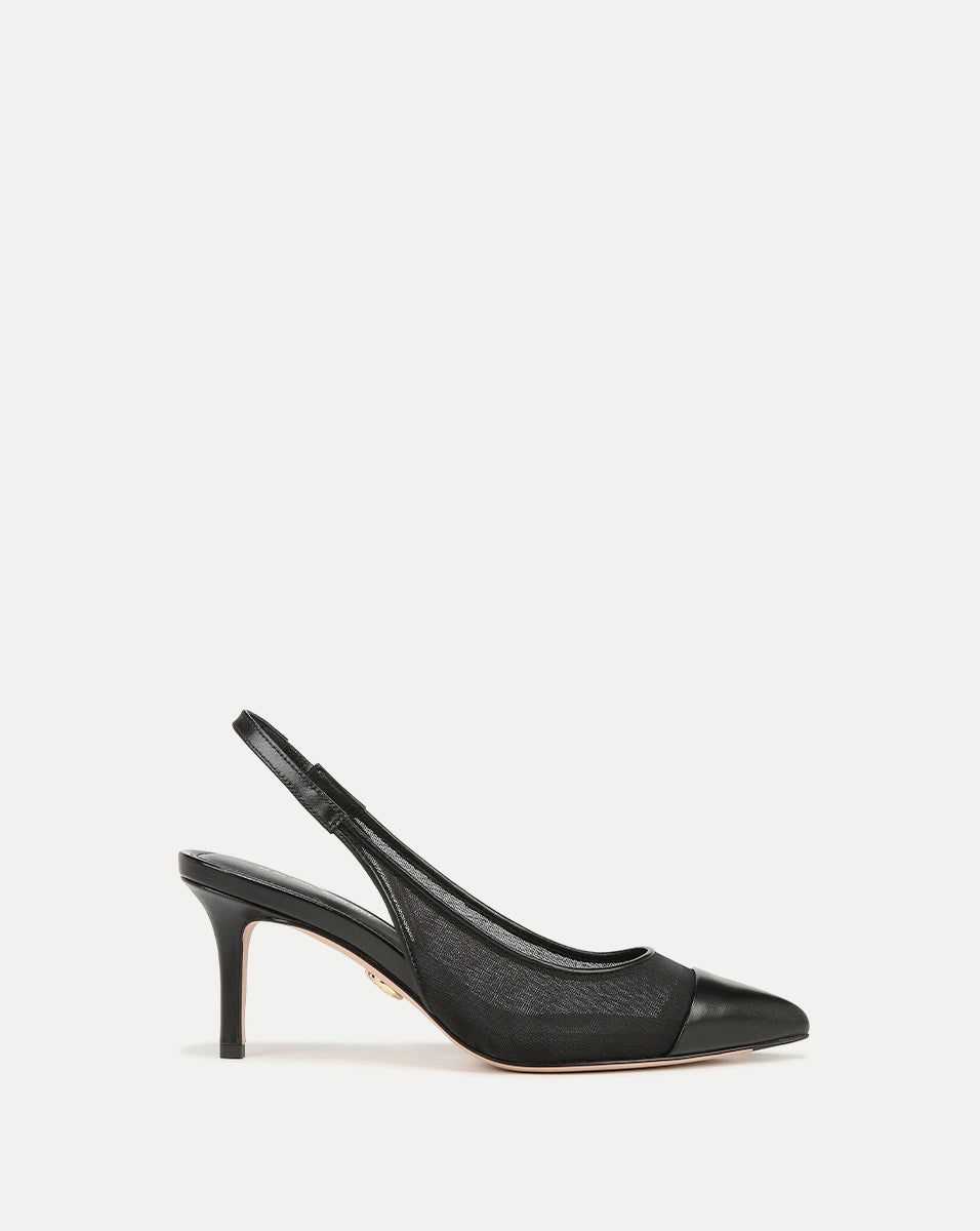 
Liliana Mesh Slingback Pump - Black