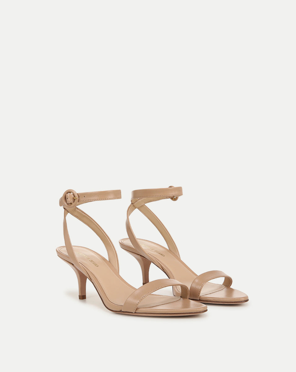Darcelle Leather Sandal in Bisque | Veronica Beard