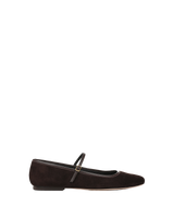 Veronica Beard Ellie Suede Flat - Espresso