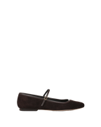 Veronica Beard Ellie Suede Flat - Espresso