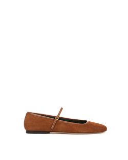 Veronica Beard Ellie Suede Flat - Caramel