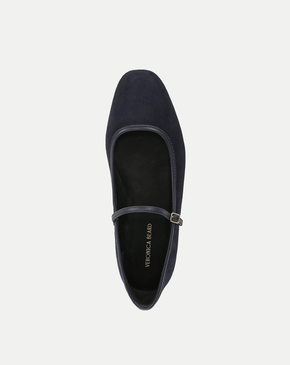 Veronica Beard Ellie Suede Flat - Eclipse