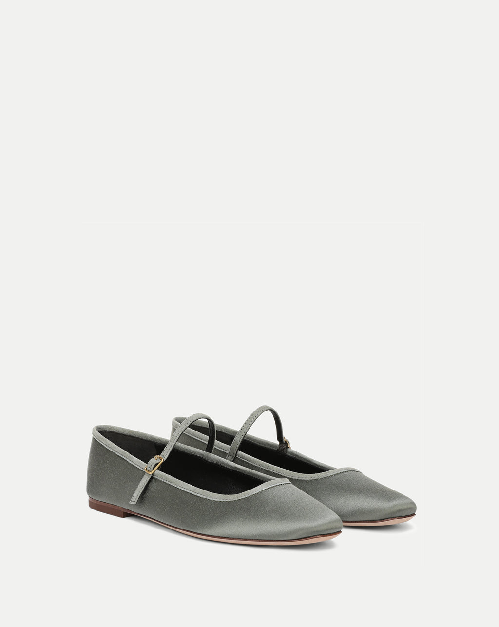 Veronica Beard Ellie Satin Flat - Stone Army