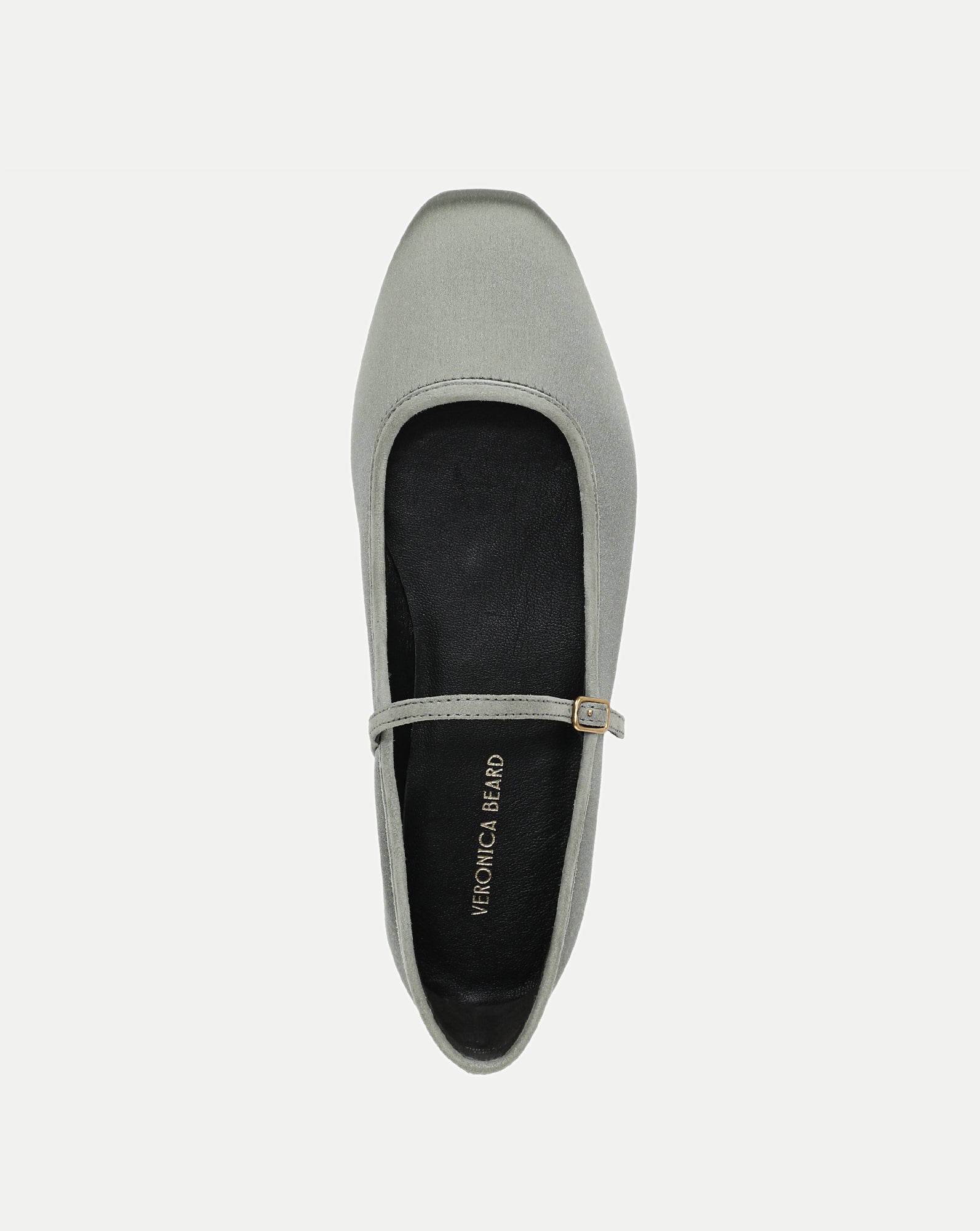 Veronica Beard Ellie Satin Flat - Stone Army