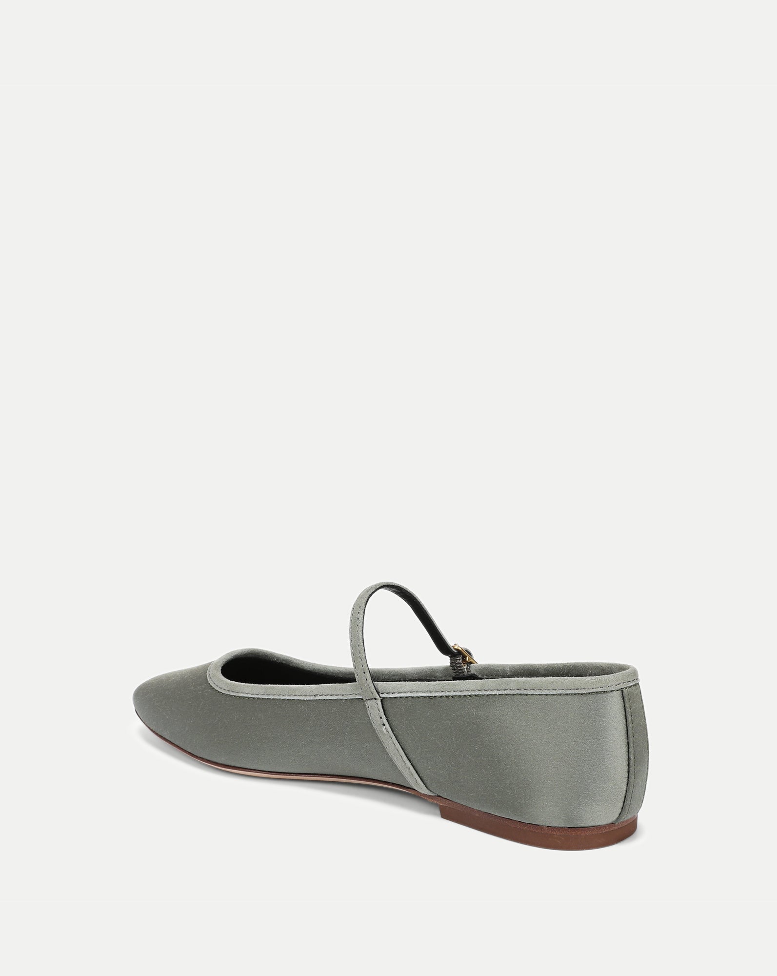 Veronica Beard Ellie Satin Flat - Stone Army