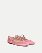 Veronica Beard Ellie Satin Flat - Petal Pink