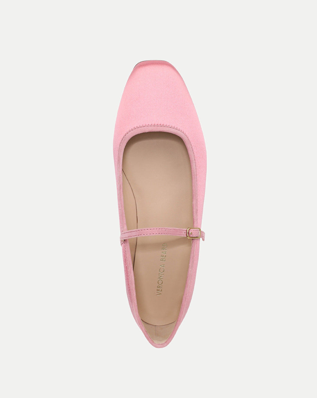 Veronica Beard Ellie Satin Flat - Petal Pink