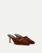 Veronica Beard Leslie Suede Mule - Cedar