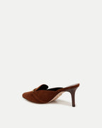 Veronica Beard Leslie Suede Mule - Cedar