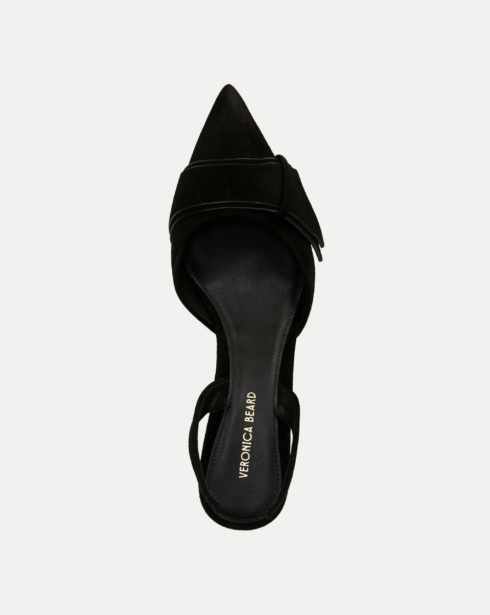 Veronica Beard Lisbeth Suede Slingback Pump - Black