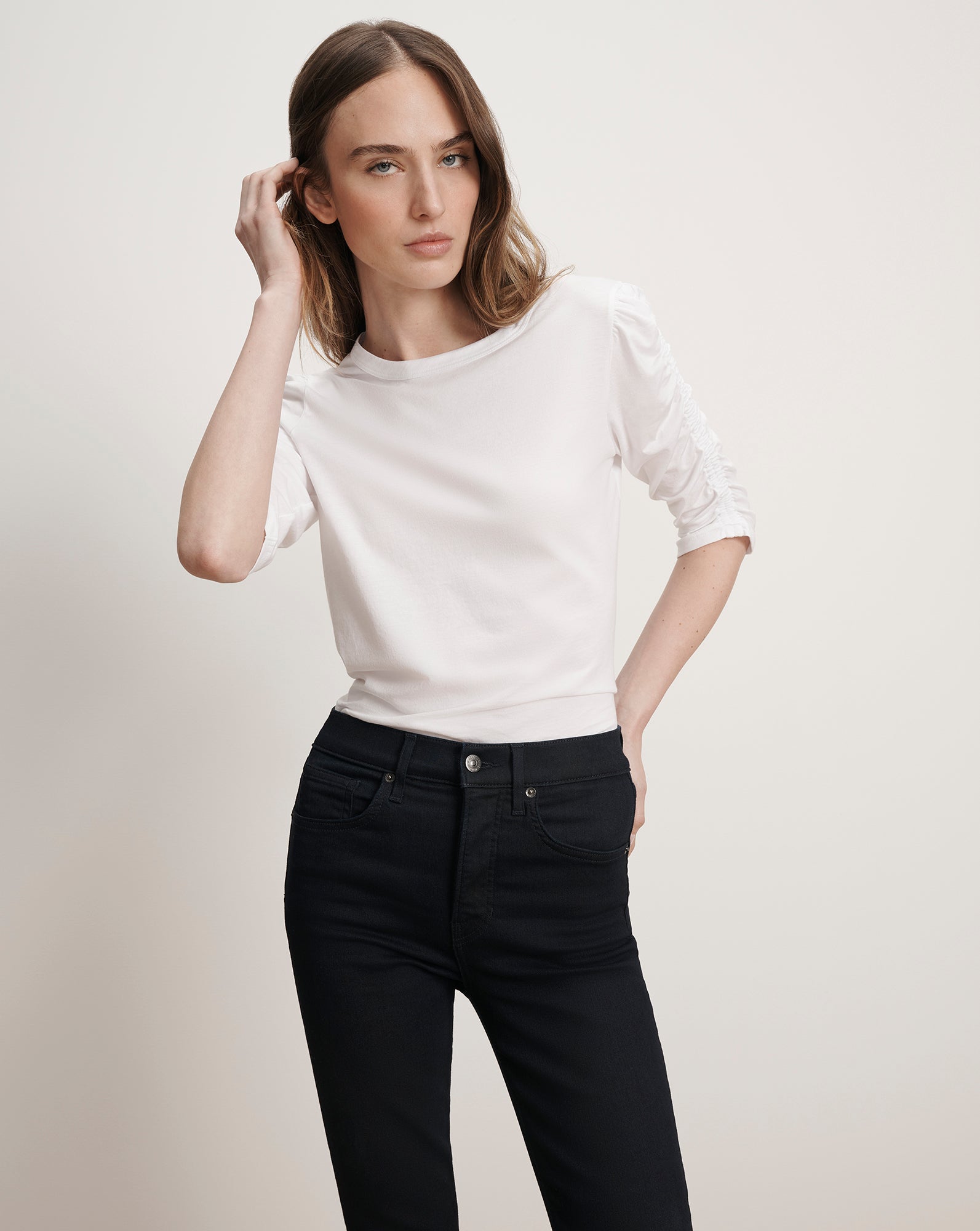 Waldorf Ruched Sleeve T Shirt