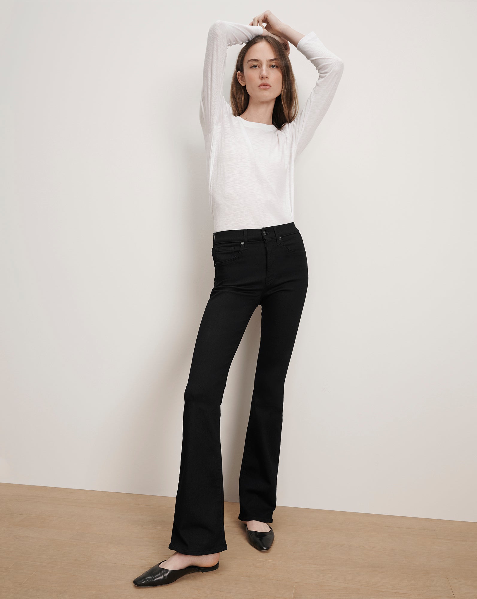 Veronica Beard Beverly Skinny-Flare Jean - Onyx