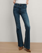 Veronica Beard Beverly Skinny-Flare Jean - Bright Blue
