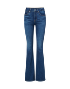 Veronica Beard Beverly Skinny-Flare Jean | Extended Bright Blue