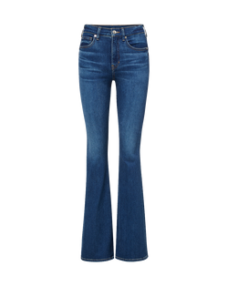 Veronica Beard Beverly Skinny-Flare Jean | Extended Bright Blue