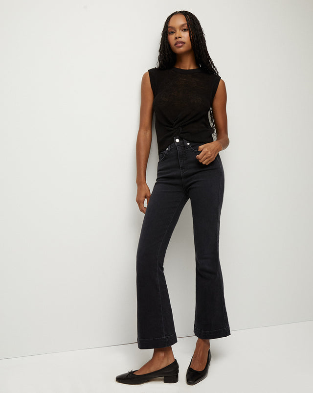 Waist-Match™ Julia Relaxed Flared Jeans - Black Rinse Black