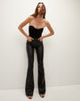 Beverly Vegan Leather Skinny-Flare Pant | Extended