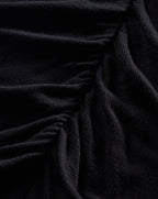 Veronica Beard Theresa Ruched Turtleneck - Black