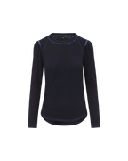 Veronica Beard Mason Baseball Tee - Navy