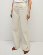 Veronica Beard Taylor Wide-Leg Jean - Ecru