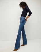 Veronica Beard Cameron Raw Hem Bootcut Jean - Serendipity