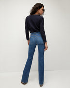 Veronica Beard Cameron Raw Hem Bootcut Jean - Serendipity