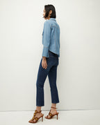 Veronica Beard Carly Kick-Flare Jean - Bright Blue
