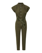 Veronica Beard Eakin Jumpsuit - Army Green