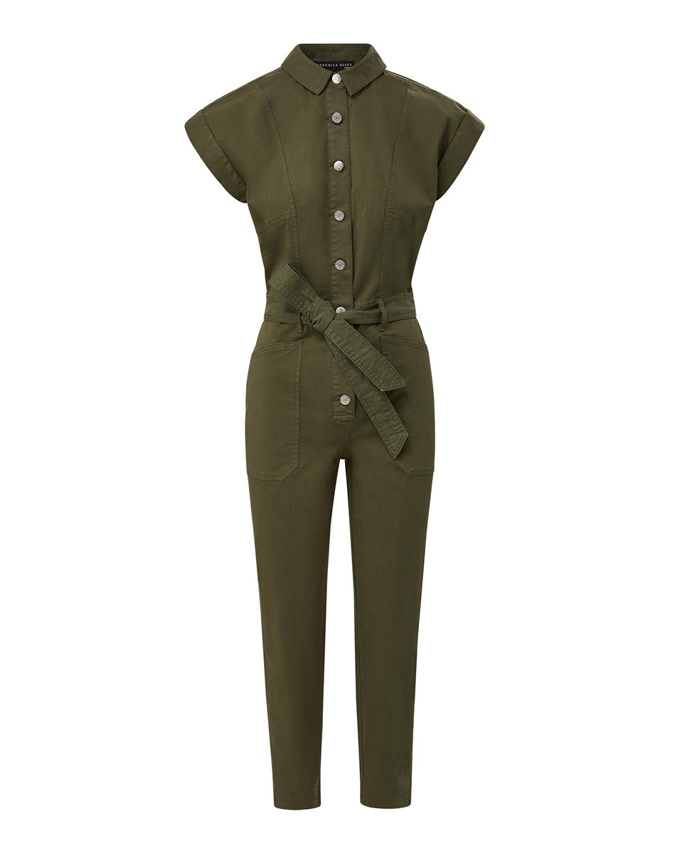 Veronica Beard Eakin Jumpsuit - Army Green